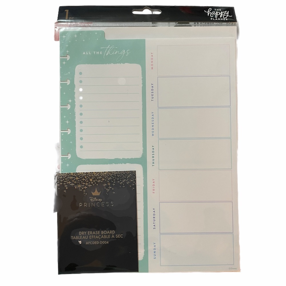 The Happy Planner Disney Princess All The Things Dry Erase Board - Jasmine